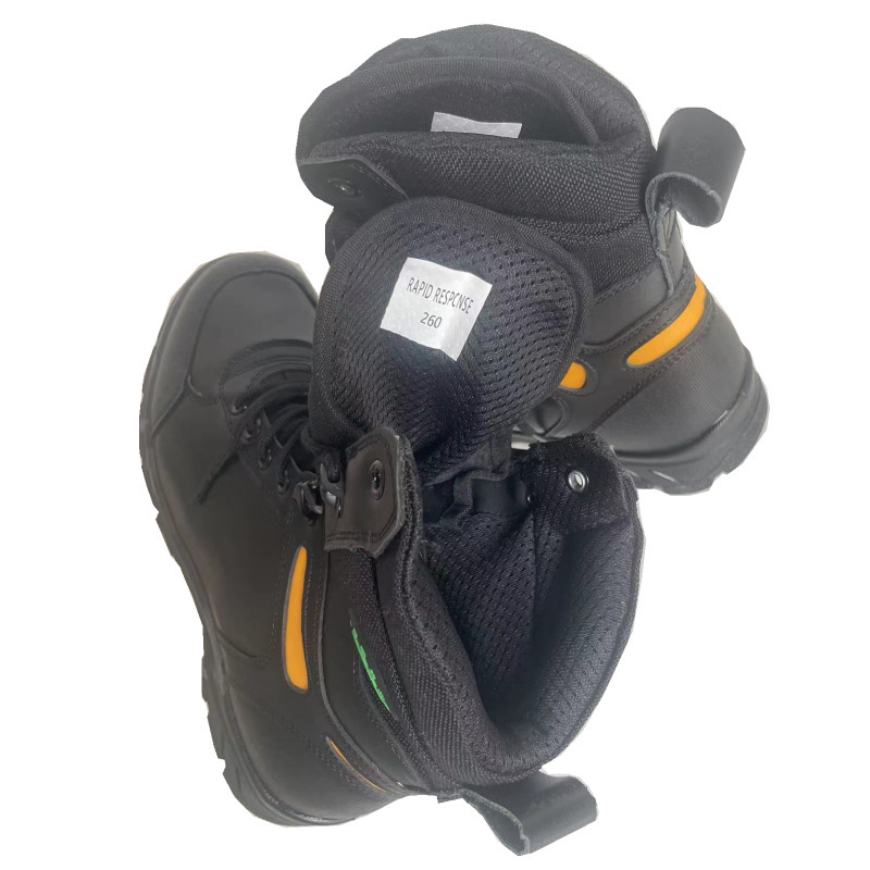 皮质高帮森林消防防护靴防砸防穿刺灭火阻燃靴耐高温扑火防火靴