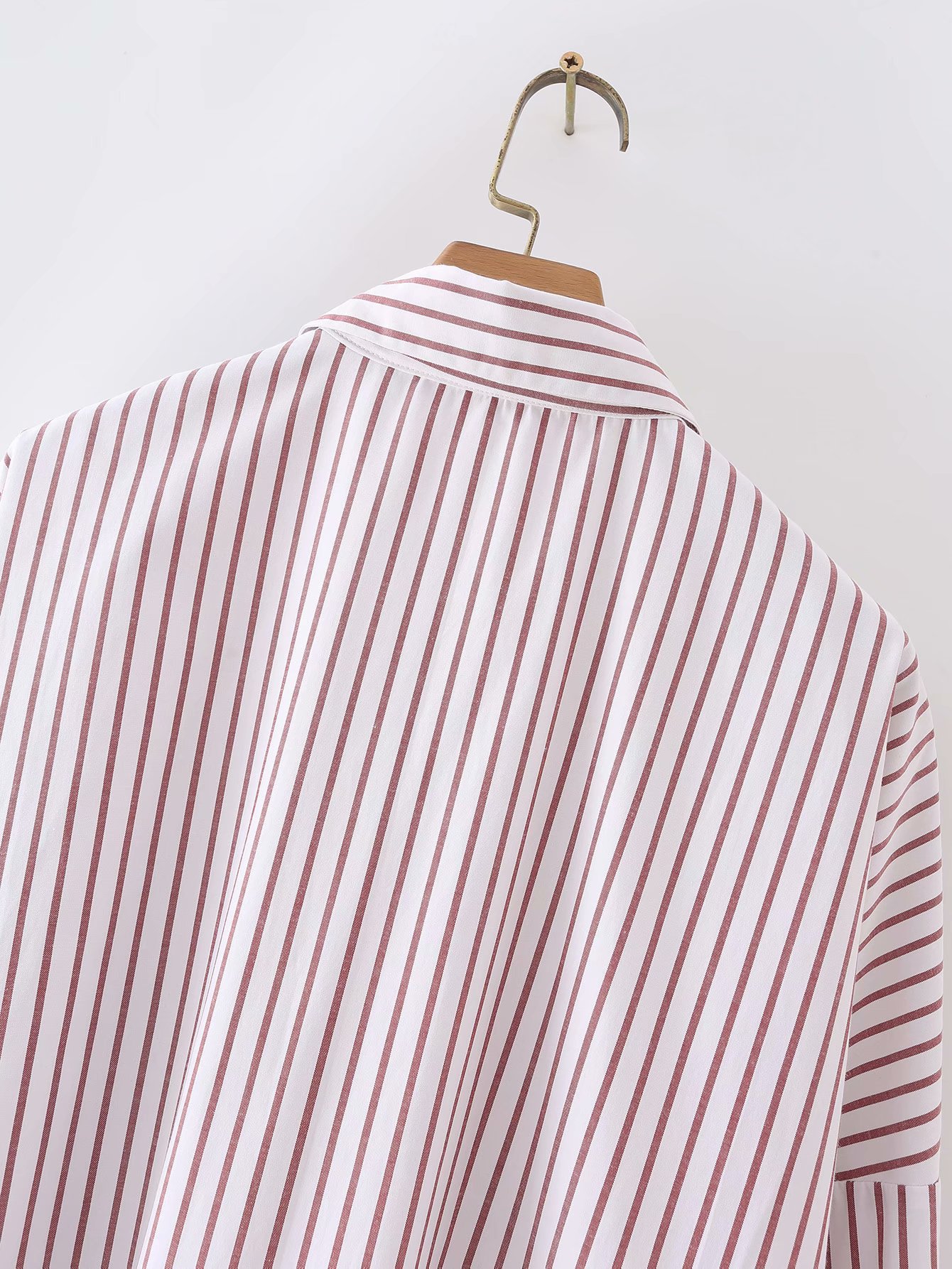 wholesale clothing vendors Nihaostyles vertical stripes red blouse NSAM66474