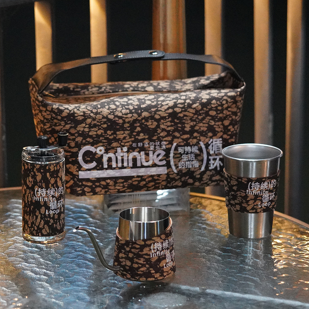 Regalos de negocios residuos de café mano set de café camping equipo de café portátil cafetera de café