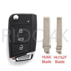 3キーフォルクスワーゲンシュコダックなどのリモコンカーのキーカバーHU66/HU162T Bladに適用します。