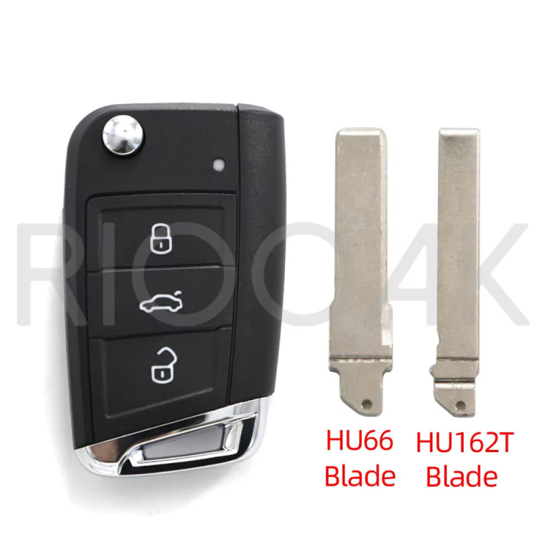 3キーフォルクスワーゲンシュコダックなどのリモコンカーのキーカバーHU66/HU162T Bladに適用します。|undefined
