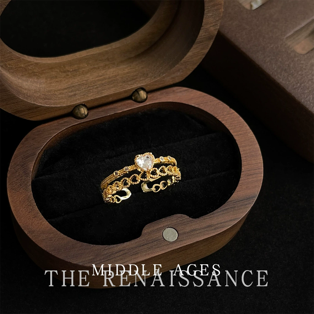 Винтажное эмалированное регулируемое кольцо с вермикулитом, стилистика литературного ретро с тиговым глазом, легковесное
