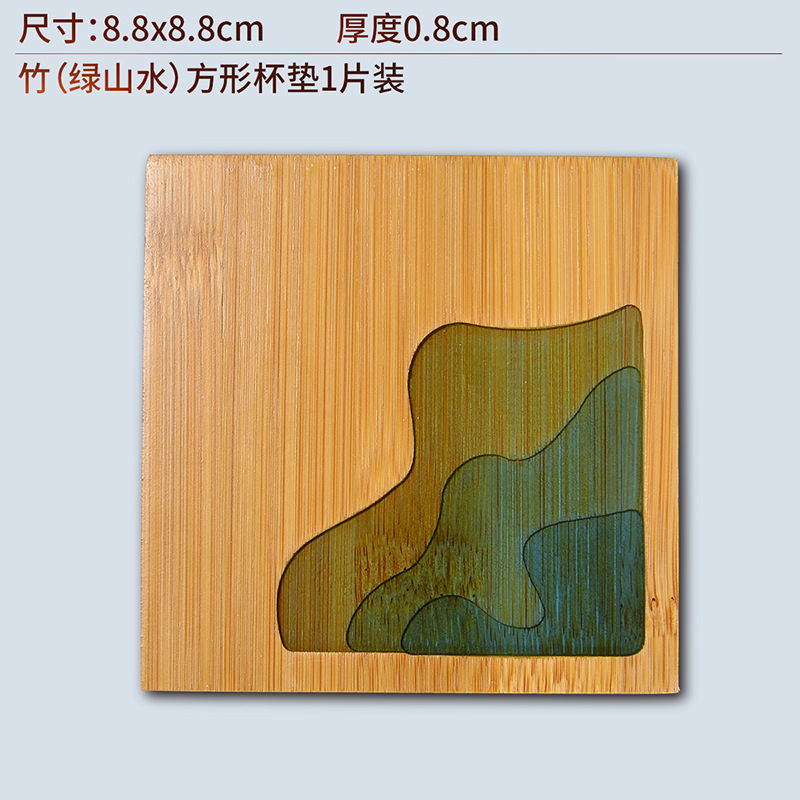 De estilo japonés de madera maciza estera de la taza de té estera de aislamiento de bambú simple portavasos Junta creativa ceremonia del té partes del hogar juego de té Accesorios