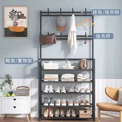 靴棚多層家庭用床一体型服帽子一体棚靴屋玄関簡易靴服多機能棚