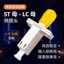 光纤转换头ST母转LC母转接头光纤适配器跳线对接双母头耦合器法兰