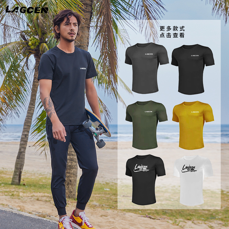 Sports Short-Sleeved Quick-Drying T-Shirt Men's Summer Casual Running Fitness Tops Breathable Loose T-Shirt Men's Quick-Drying Clothing Sports Short-Sleeved Quick-Drying T-Shirt Men's Summer Casual Running Fitness Tops Breathable Loose T-Shirt Men's Quick-Drying Clothing