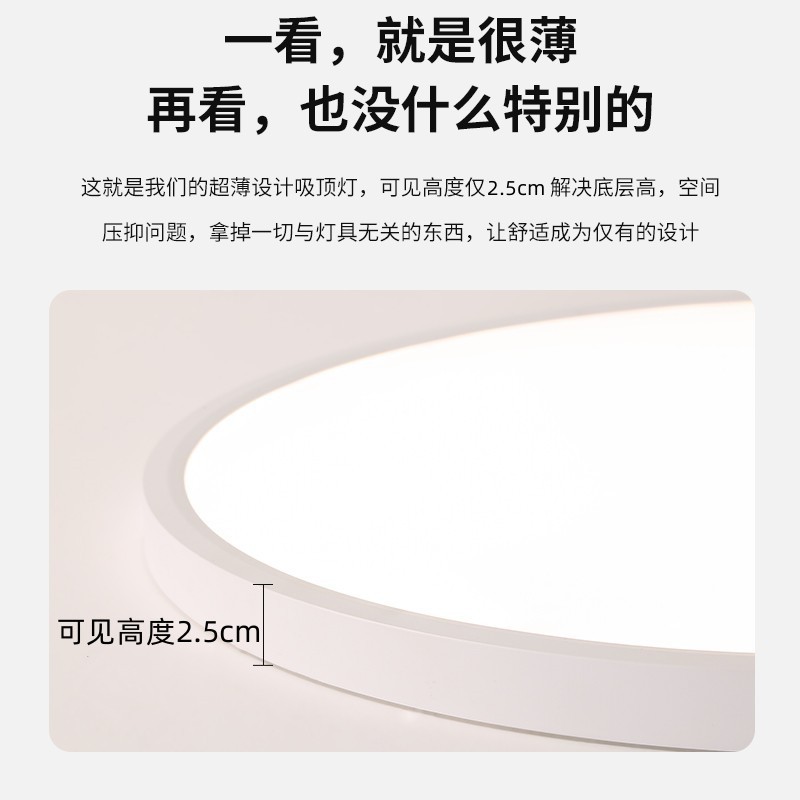 超薄2cm全スペクトル保護天井灯寝室灯主寝室灯シンプル児童客間書斎灯|undefined