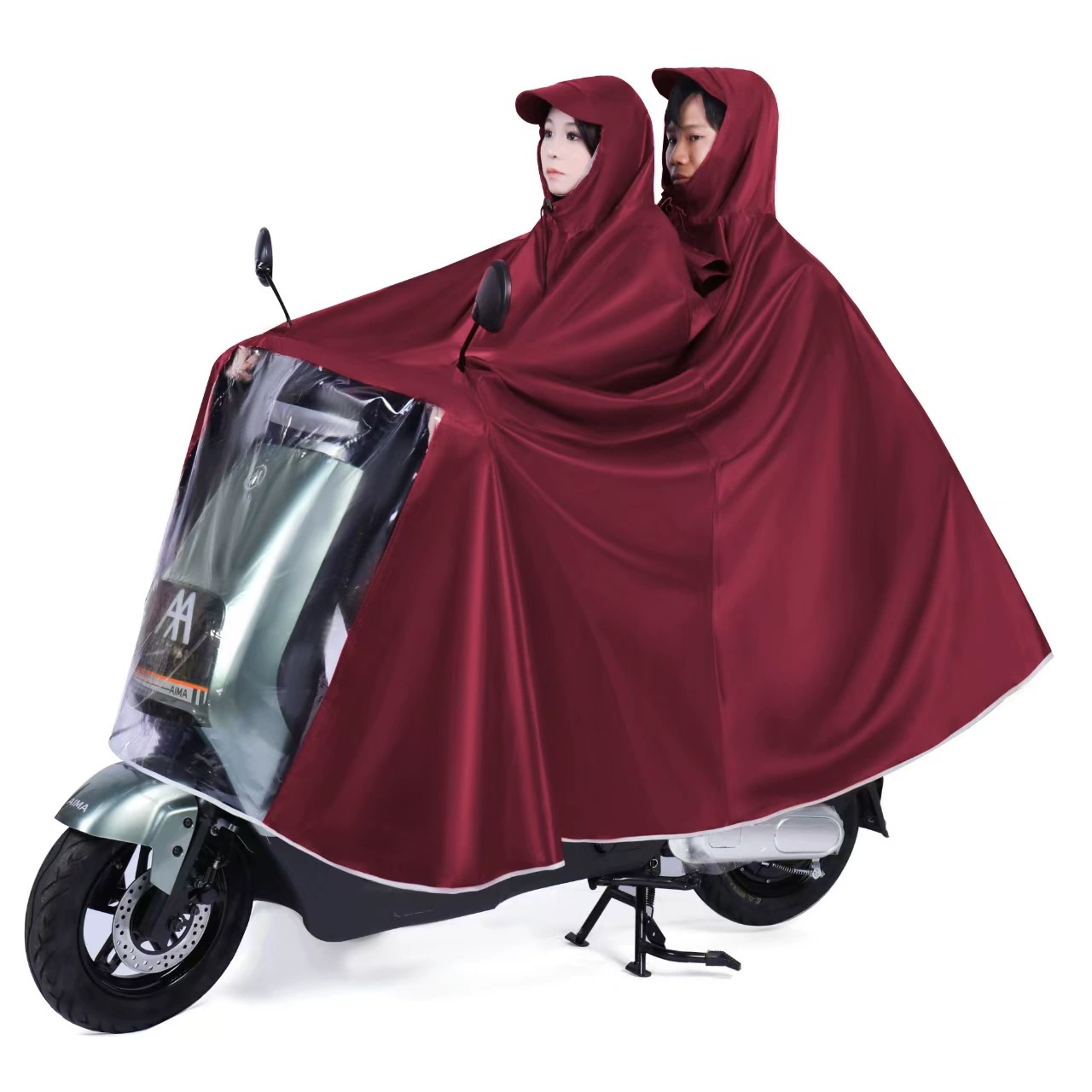 Электромобиль, длинный дождевик, шлем для езды на велосипеде, tandem, оптовый, утолщение