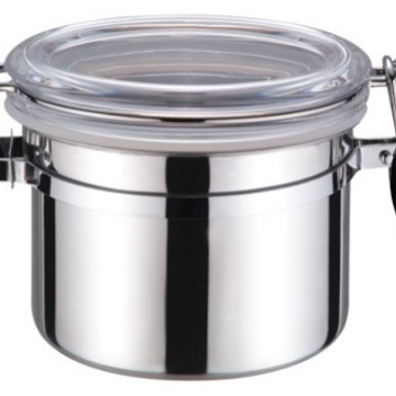 Cuatro piezas de almacenamiento de alimentos sellados tarro de té de acero inoxidable tarro de almacenamiento de granos de café de tabaco rallado tarro snack tarro de mantenimiento fresco