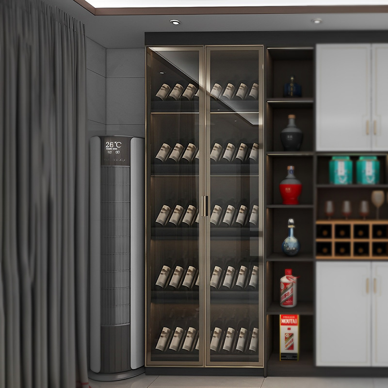 Light Luxury Red Wine Cabinet Furniture Home Improvement Residential Wine Display Cabinet Iron Casual Display Wine Rack Customizable