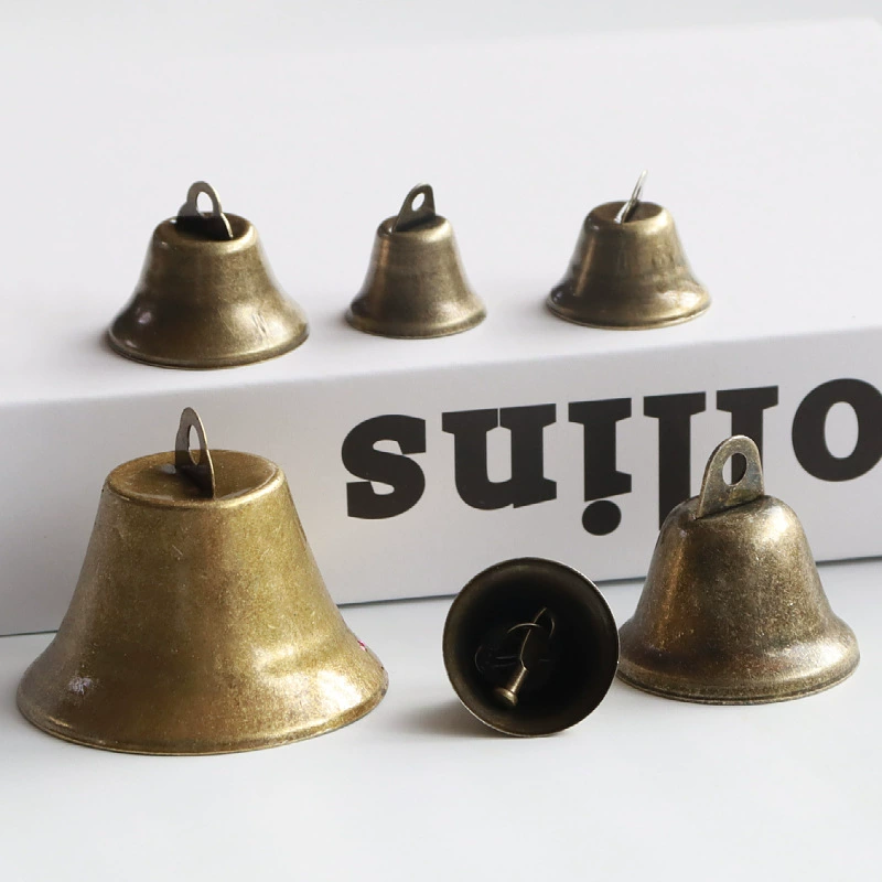 Bronze megaphone, Christmas small bell, decorations, retro pendant, handmade