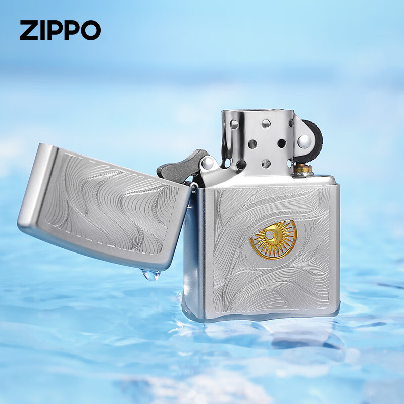 正品ZIPPO煤油防风打火机正版缎纱秋水含睛情人节礼物送男友生日|undefined