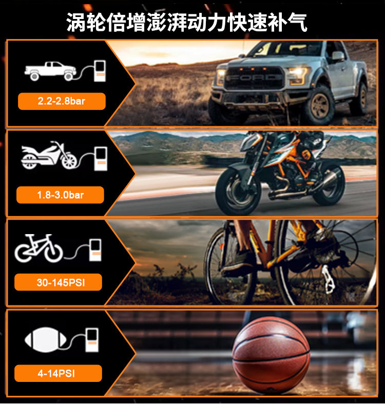The new car air pump portable automatic charging and stopping digital display smart motorcycle tire car air pump