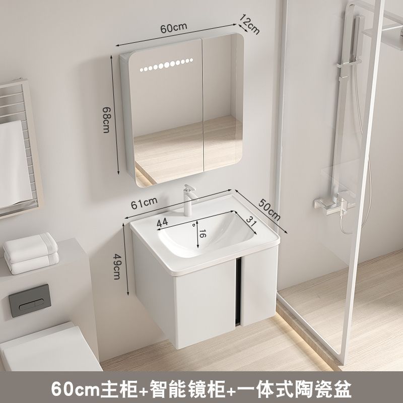 Aceite de acero inoxidable engrosada redondeado lavabo baño combinación simple lavado cerámica integrado Baño