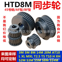 45#钢同步轮S8M30齿槽宽27/32/42两面平定制高扭矩同步带轮铝合金