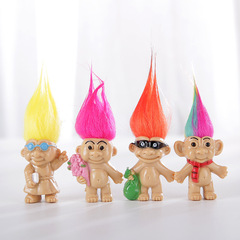 Hot-selling cross-border giant troll doll, ugly doll, retro doll, injection molding figure, Indian hair kid, 8 styles
