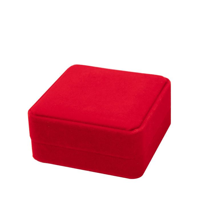 Caja de joyería de franela convexa redondeada, anillo, colgante, pulsera, caja de collar, caja de almacenamiento de joyería, caja de embalaje de regalo
