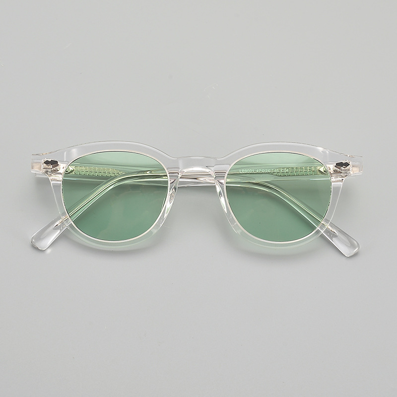 Marco de gafas Depp Marco de gafas de hoja retro hecho a mano con marco de ojo de miopía Marco de gafas de sol de cara grande de hombre con marco negro image 1