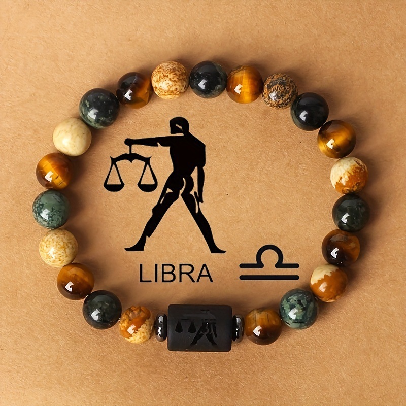 S305-Aries pulsera de constelación de piedra natural de colores mixtos#SZ-1231