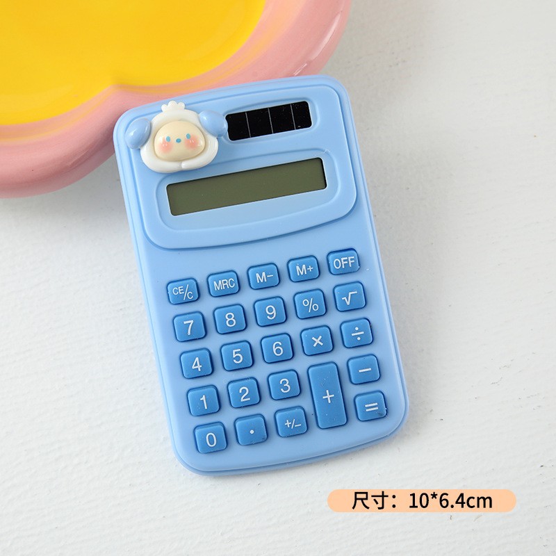 Calculadora mini de dibujos animados, diseño creativo para estudiantes