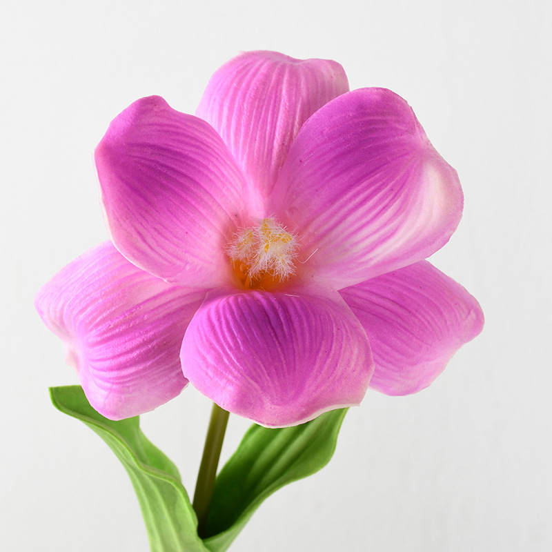 Flores de simulación brown pu tulipán boca abierta sonriente tulipán flaps sensación humectante de boda superior transfronteriza