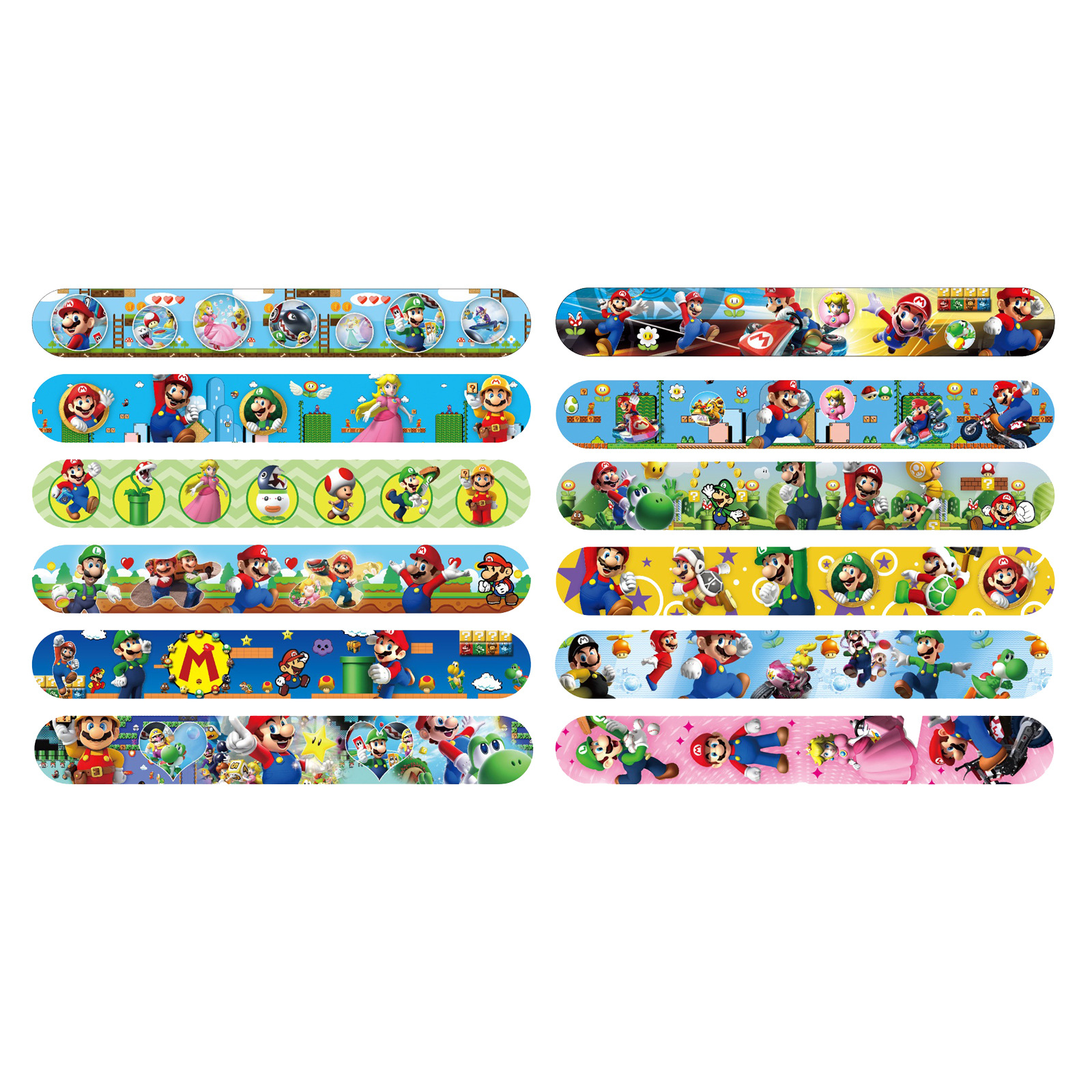 Mario Snap Ring + Sticker Mary Toy Decoración de fiesta infantil Sticker Snap Ring Combinación