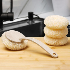 可替換刷頭竹纖維長鍋刷 廚房日用品洗碗刷 家用灶台蜂窩頭清潔刷