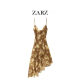 ZARZ Homemade European and American Style New Women's Classic Double-Layer Ruffled Chiffon Sling Collar dress
