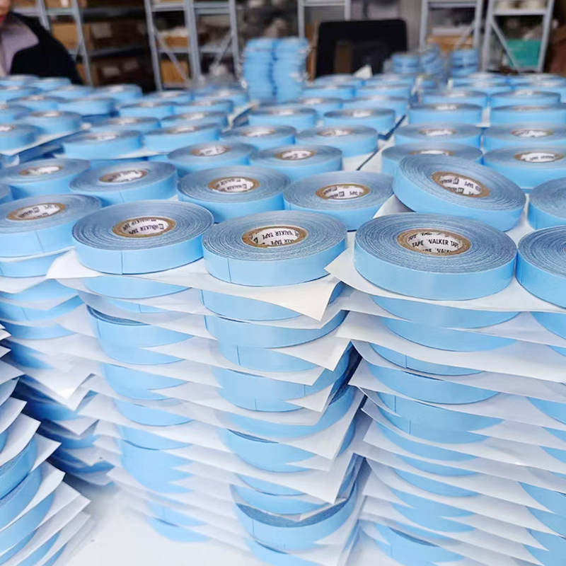 跨境盒装假发胶带 美国蓝胶接发工具 强粘假发专用接发双面胶带|undefined
