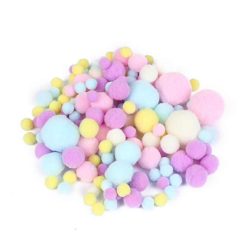 In-Stock High-Elastic Pom-Pom Macaron Gradient Colorful Polyester Small Mixed-Color Plush Pom-Pom DIY with Handmade Creativity In-Stock High-Elastic Pom-Pom Macaron Gradient Colorful Polyester Small Mixed-Color Plush Pom-Pom DIY with Handmade Creativity