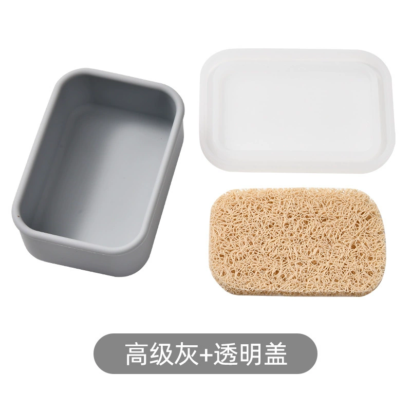 (Cross-border trading), silicone soap holder for traveling, universal handheld plastic storage box, drying rack