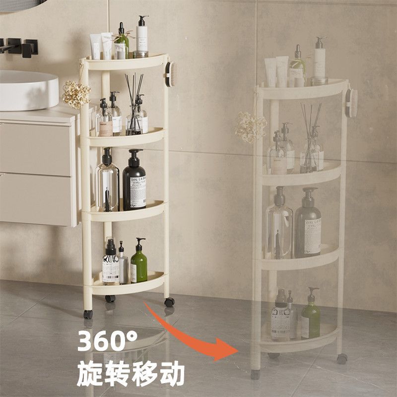 Baño, cocina, inodoro, estante multifuncional con ruedas, estante de almacenamiento de esquinas, sala de estar, estante de almacenamiento de pisos multicapa, sin image 3