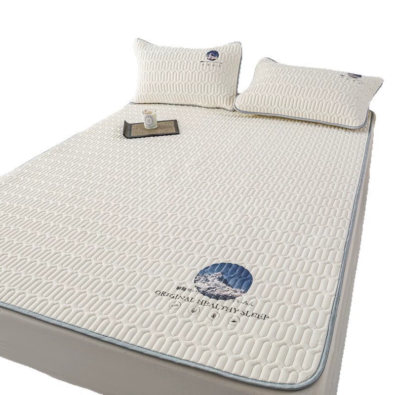 Organic latex mat, set, silk sheet, increased thickness, 3 piece set