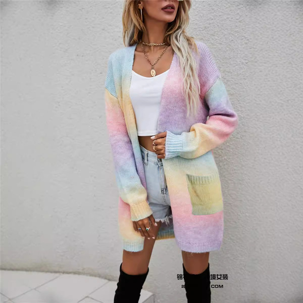 winter rainbow sweater