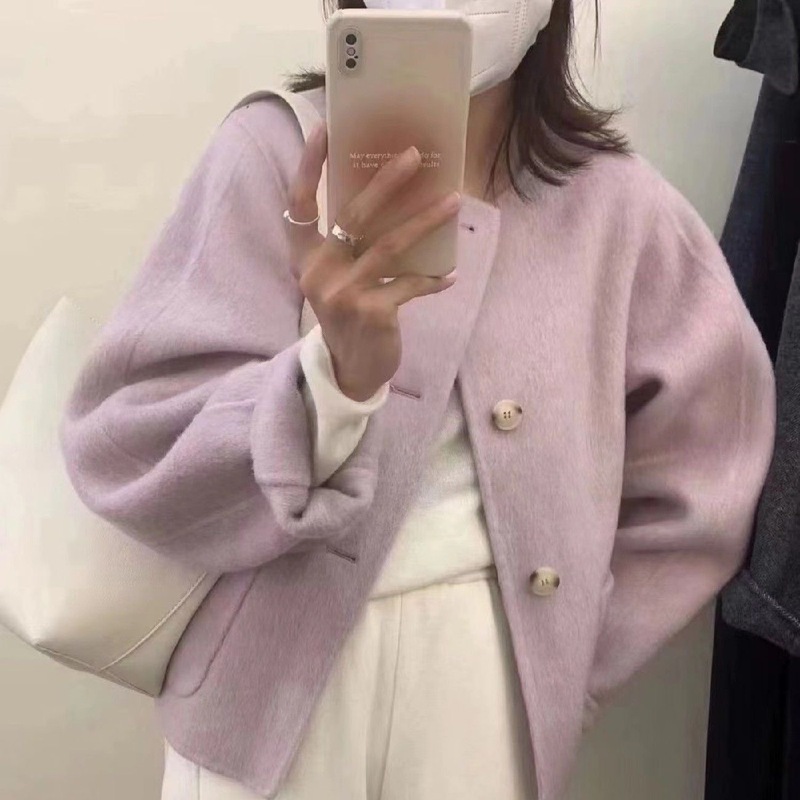 小香风毛呢短外套女2025秋冬新款韩版休闲时尚气质高级感宽松上衣|undefined