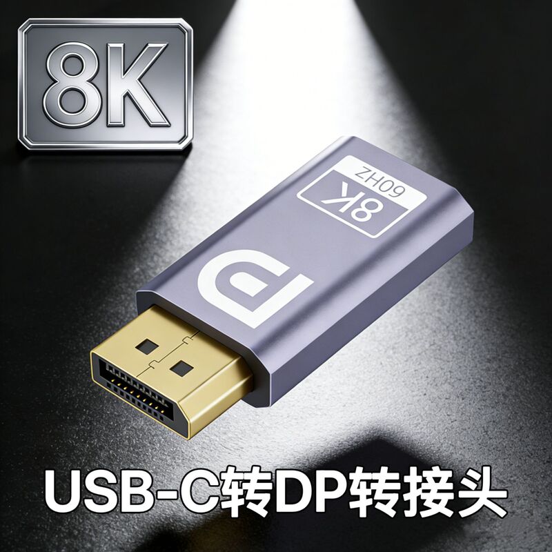 Type-C to Dp Adapter 8K60Hz High-Definition Video Converter Usbc Laptop Phone Display Screen Projection Type-C to Dp Adapter 8K60Hz High-Definition Video Converter Usbc Laptop Phone Display Screen Projection