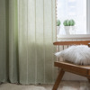 Yiliqi Yun curtain finished striped stitching flower green solid color contrasting kitchen curtain rural style half -shading bay window