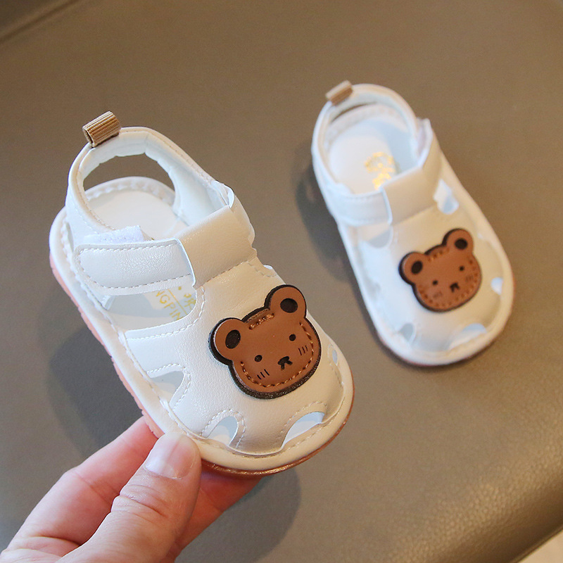 Summer baby sandals 0-1 years old 4-8-12 months soft bottom non-slip toddler shoes kick-proof shoes