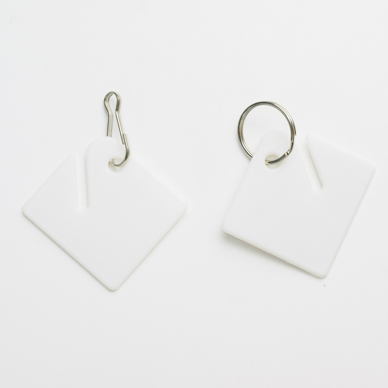 60Pcs Plastic White Blank Square Key Classification Tags Key Cabinet Storage Cards Erasable Shelf Waterproof