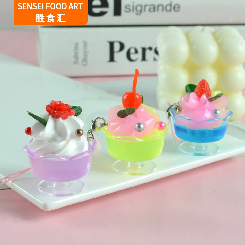 "Small realistic cream pendant, dessert food play, new collection"
