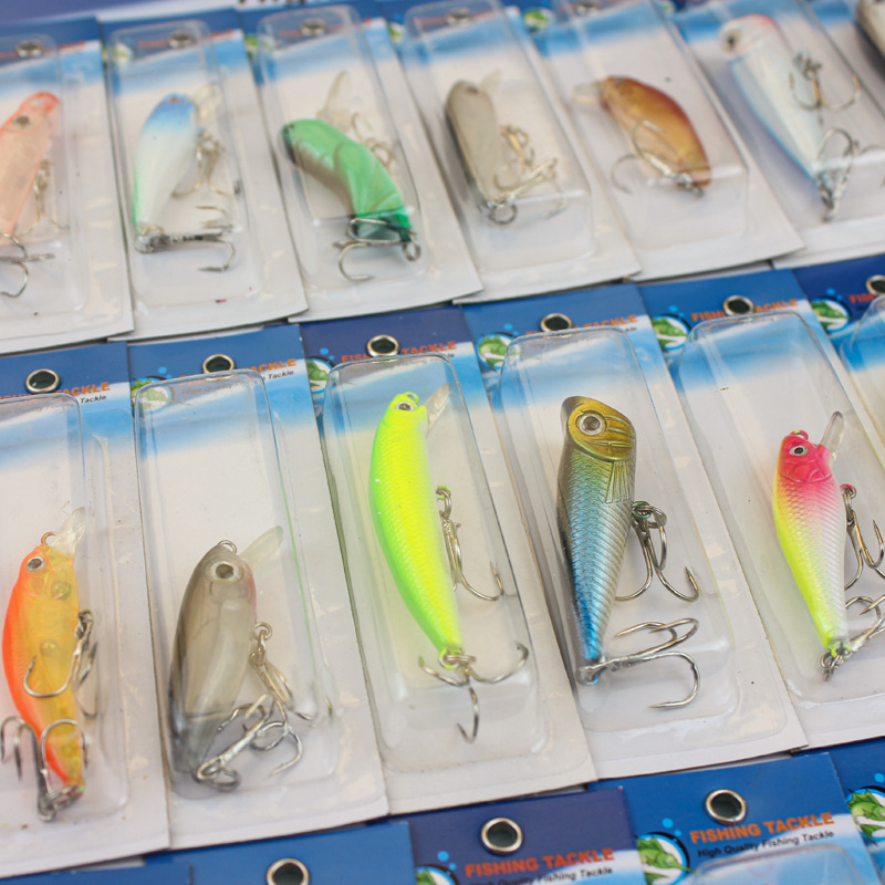 30 piezas de cebo falso de Luya, juego de cebo duro de escalada Minopo, gancho único, lentejuelas de boca de caballo, tres ganchos, lentejuelas de metal al por mayor