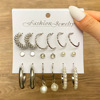 Earrings, retro set from pearl, European style, suitable for import, simple and elegant design, wholesale