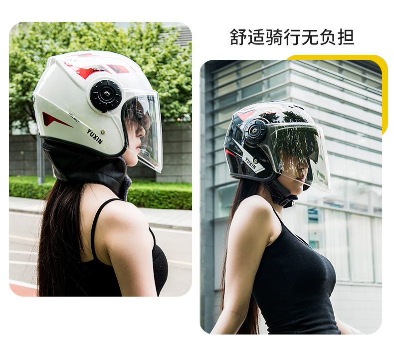3C Certified Dual-Mirror Electric Motorcycle Helmet for Women and Men, Half Helmet for Electric Scooters, Safety Helmet for Electric Vehicles