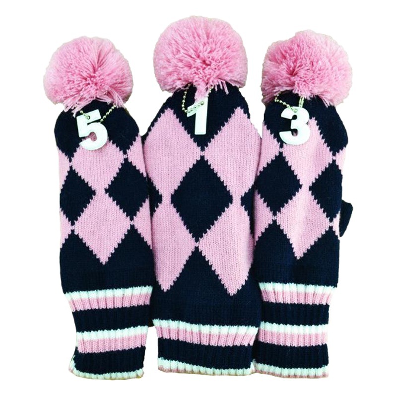 Venta caliente transfronteriza Golf Club cubierta de lana de punto sombrero de madera cubierta Amazon fábrica al por mayor entrega de una sola pieza