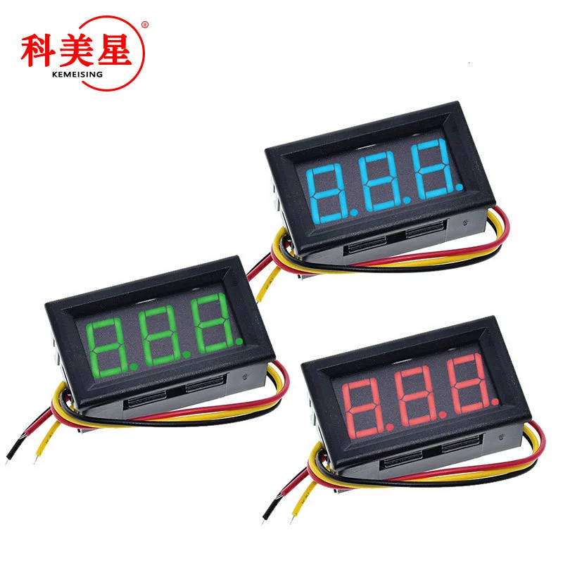 DC0-100V трехпроводной Вольтметр постоянного тока 0,56 дюйма светодиодный цифровой дисплей батарея электромобиль вольтметр головка