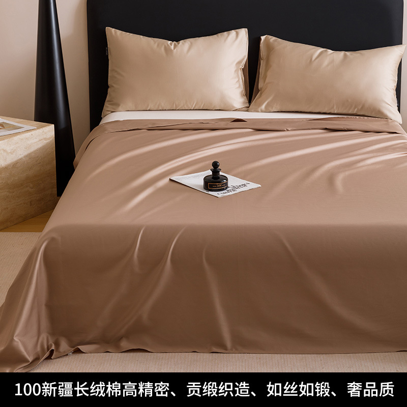 100S Xinjiang de algodón de fibra larga, sábana individual gruesa de algodón puro, sábana individual de una sola pieza, dormitorio de algodón doble, sábana para estudiantes, juego de tres piezas