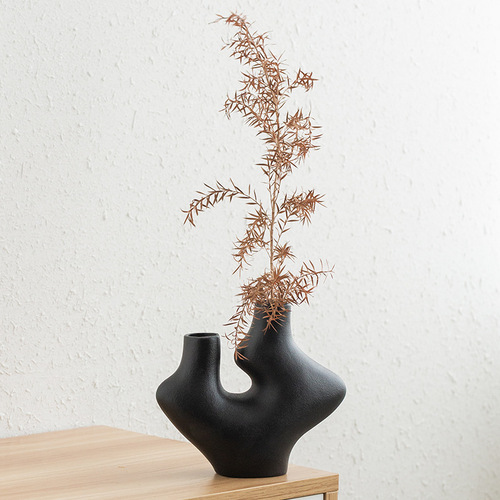Modern Minimalist Ceramic Vase with Ceramic Flower Pot as a Unique Piece, Circle Ins Round Ceramic Vase, Creative Ceramic Vase, Cross-border Best Selling White Vase