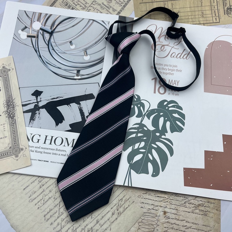 34 검은 핑크 줄무늬