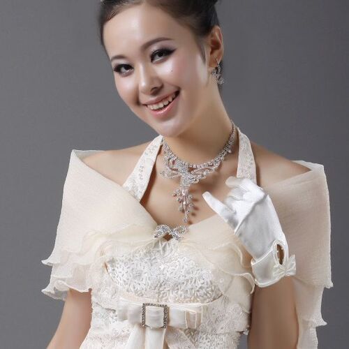 Wholesale new bridal white shawl lace shawl summer thin shawl hot sale wedding accessories PJ065