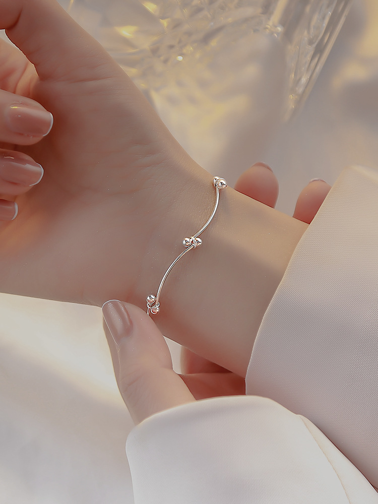 Bracciale minimalista con perline sunrise per donna gioiello_voghion.com
